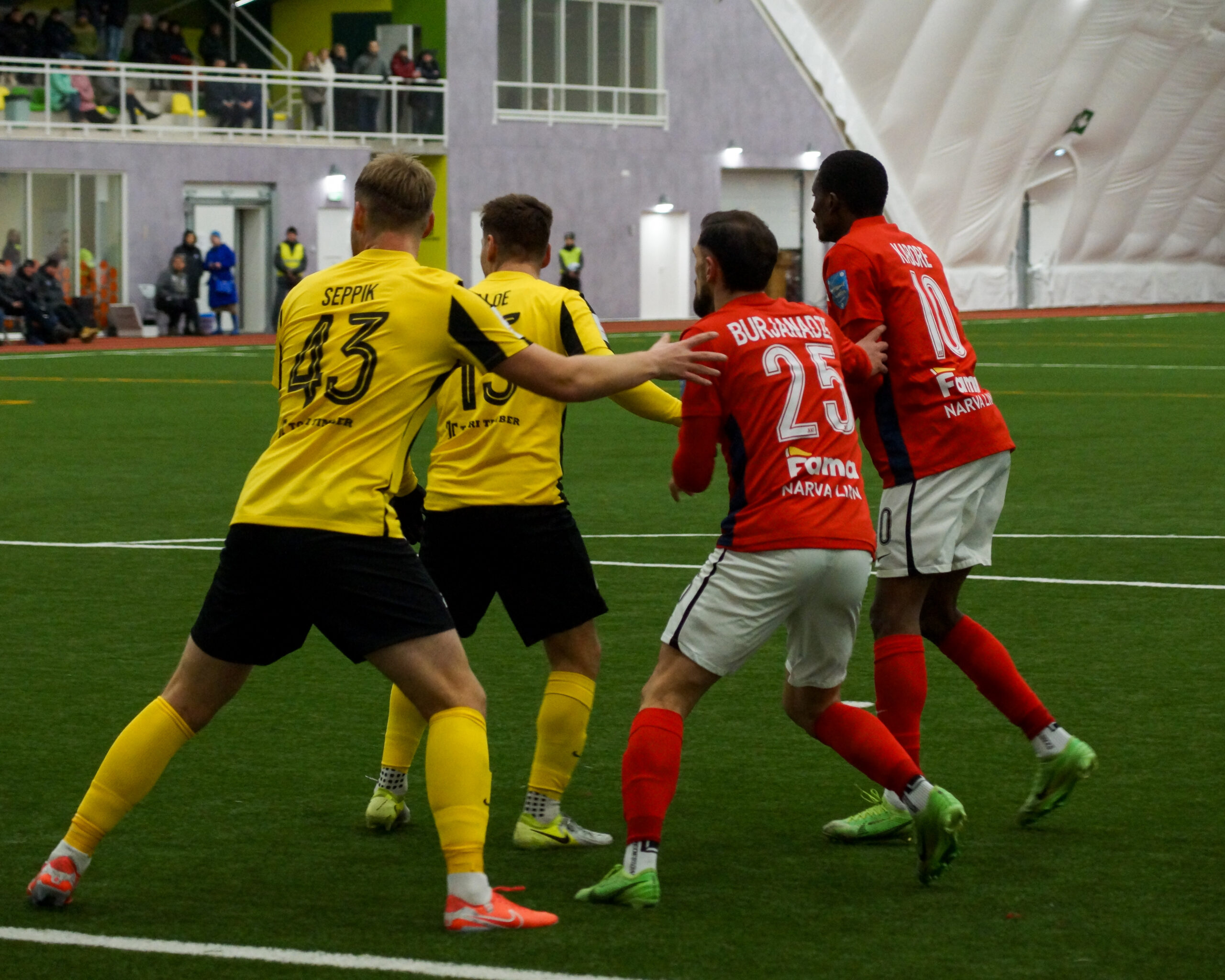 Первый домашний матч в сезоне сложился блестяще. JK Narva Trans — Pärnu JK Vaprus  3:1 (1:0) 30., 51., 71. Pierre Kabore — 60. Marten-Chris Paalberg Hoiatused: